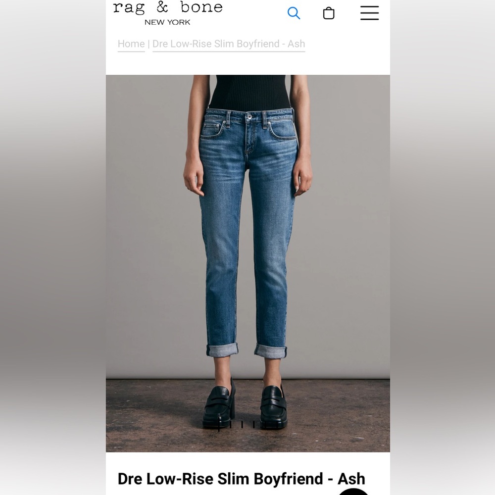 Rag & Bone Low Rise Jeans
